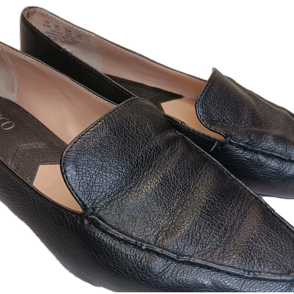 FRANCO SARTO LEATHER Slip On LOAFER Pointed Toe ELEGANT Flat Shoe Sz 6.5 M CHIC